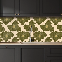 Modern - Abstract - Groen keuken achterwand 2 middel 871 -sfeer1