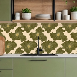 Modern - Abstract - Groen keuken achterwand 2 middel 871 -sfeer3