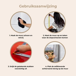 Paarden - Kudde - Bergen - Vrijheid - Wild keuken achterwand 2 middel -gebruiksaanwijzing_NL