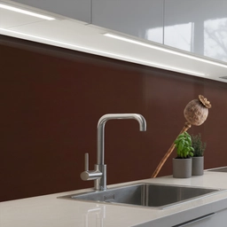 Papaverbol - Droogbloem - Bruin - Minimalistisch keuken achterwand 2 middel -3d_schuin