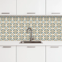 Patroon - Klassiek - Kleurrijk keuken achterwand 2 middel 871 -3d