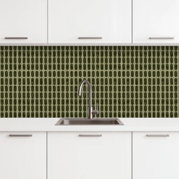 Ritmisch - Effect - Groen keuken achterwand 2 middel 871 -3d