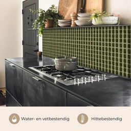 Ritmisch - Effect - Groen keuken achterwand 2 middel 871 -usp_NL