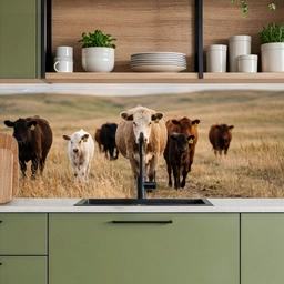 Runderen - Kudde - Landschap - Weide - Rustig keuken achterwand 2 middel -sfeer3