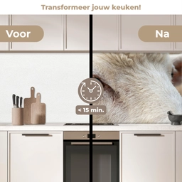Schaap - Oog - Wit keuken achterwand 2 middel -voor-na2_NL