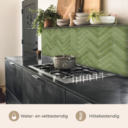 Visgraatstructuur - Tegels - Olijfgroen keuken achterwand 2 middel 871 -usp_NL