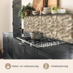 Waaierstructuren - Beige - Vezeltextuur keuken achterwand 2 middel 871 -usp_NL