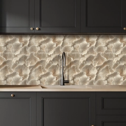 Waaierstructuren - Beige - Vezeltextuur keuken achterwand 2 middel 871 -sfeer1