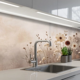 Wilde bloemen - Botanisch - Vintage - Natuur - Rustiek keuken achterwand 2 middel -3d_schuin