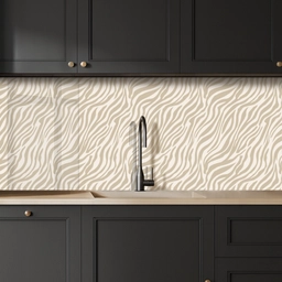 Zebra - Patroon - Beige keuken achterwand 2 middel 871 -sfeer1