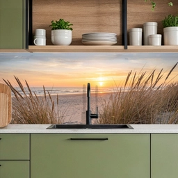 Zonsondergang - Duinen - Zee keuken achterwand 2 middel -sfeer3