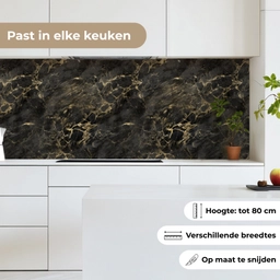 Zwart - Marmer - Goud - Nerf keuken achterwand 2 middel 871 -sfeer4_NL