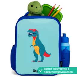Dino - Dier - Zonnebril Kinderrugzak - Blauw middel -inhoud_NL