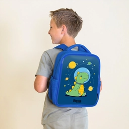 Dino - Planeet - Ster - Blauw Kinderrugzak - Blauw middel -sfeer2