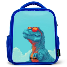 Dino - Zonnebril - Blauw Kinderrugzak - Blauw middel -3d