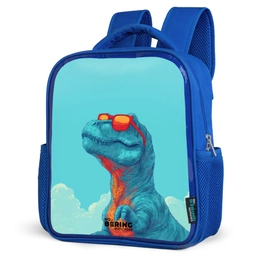 Dino - Zonnebril - Blauw Kinderrugzak - Blauw middel -schuin