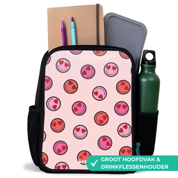 Hartje - Smiley - Patroon Rugzak - Zwart middel -inhoud_NL