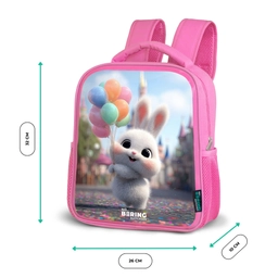 Konijn - Ballonnen Kinderrugzak - Roze middel -productfoto_formaten