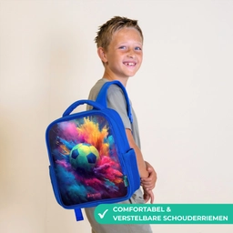 Neon - Bal - Kleurrijk Kinderrugzak - Blauw middel -sfeer3_NL