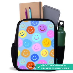 Vrolijk patroon van smileys Rugzak - Zwart middel -inhoud_NL