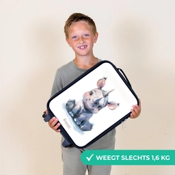 Baby neushoorn Kinderkoffer - Zwart klein -sfeer4_NL
