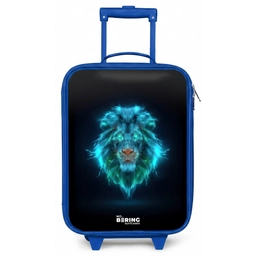 Lichtgevende leeuw Kinderkoffer - Blauw klein -zz3dotto