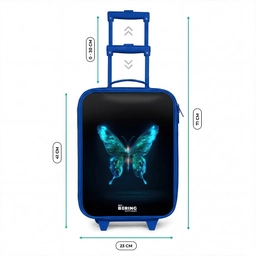 Magische digitale vlinder Kinderkoffer - Blauw klein -productfoto_formaten