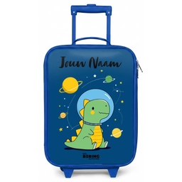 Dino - Planeet - Ster - Blauw Kinderkoffer - Blauw klein -zz3dotto