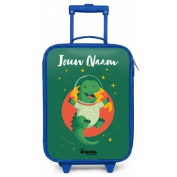 Dino - Planeet - Sterren - Groen Kinderkoffer - Blauw klein -zz3dotto