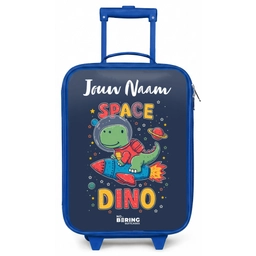 Dinosaurus - Groen - Raket - Sterrenhemel Kinderkoffer - Blauw klein -zz3dotto