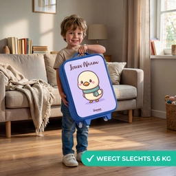 Kawai - Eend - Sjaal Kinderkoffer - Blauw klein -sfeer2_NL