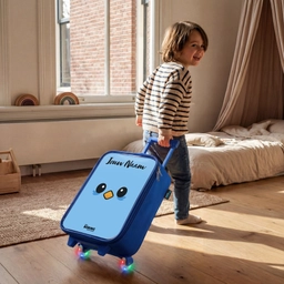 Kawai - Vogel - Blauw Kinderkoffer - Blauw klein -sfeer1