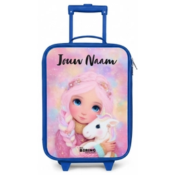 Meisje - Eenhoorn - Roze Kinderkoffer - Blauw klein -zz3dotto