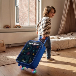 Sterren - Planeten - Kleurrijk Kinderkoffer - Blauw klein -sfeer1
