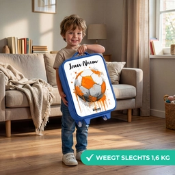 Voetbalvibes - Verf - Oranje Kinderkoffer - Blauw klein -sfeer2_NL