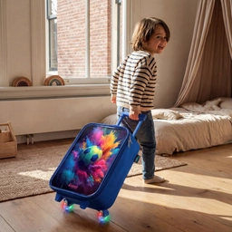 Neon - Bal - Kleurrijk Kinderkoffer - Blauw klein -sfeer1