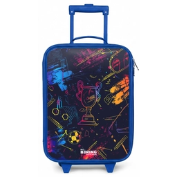 Neon sporttrofee design Kinderkoffer - Blauw klein -zz3dotto