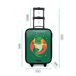 Dino - Planeet - Sterren - Groen Kinderkoffer - Zwart klein -productfoto_formaten