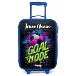 Neon - Graffiti - Voetbal - Kleurrijk Kinderkoffer - Blauw klein -zz3dotto