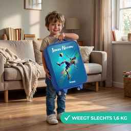 Neon - Voetbal - Schop - Kleurrijk Kinderkoffer - Blauw klein -sfeer2_NL