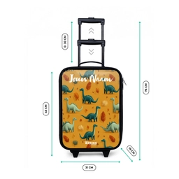 Dino - Dieren - Patroon Kinderkoffer - Zwart klein -productfoto_formaten
