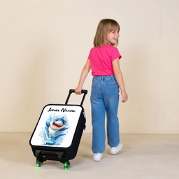 Haai - Tanden - Water Kinderkoffer - Zwart klein -sfeer1