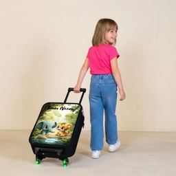 Olifant - Tijger - Bos - Jungle Kinderkoffer - Zwart klein -sfeer1