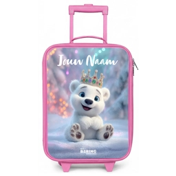 Ijsbeer - Kroon - Winter Kinderkoffer - Roze klein -zz3dotto