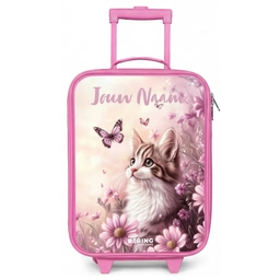 Kitten - Vlinders - Paars - Bloemen Kinderkoffer - Roze klein -zz3dotto