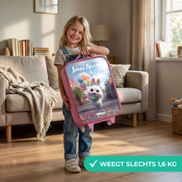 konijn - Ballonnen Kinderkoffer - Roze klein -sfeer2_NL