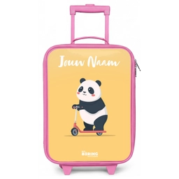Panda - Step - Geel Kinderkoffer - Roze klein -zz3dotto