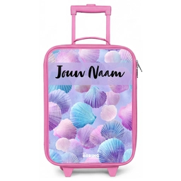 Schelpen - Paars - Blauw - Patroon Kinderkoffer - Roze klein -zz3dotto