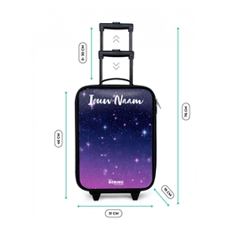 Sterren - Galaxy - Blauw - Roze Kinderkoffer - Zwart klein -productfoto_formaten