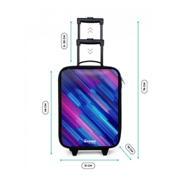 Neon - Strepen - Abstract - Blauw - Roze Kinderkoffer - Zwart klein -productfoto_formaten